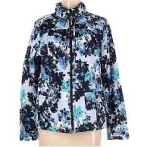 STUDIO WORKS Anorak Jacket Windbreaker Raincoat, Women’s M, Navy Pansy